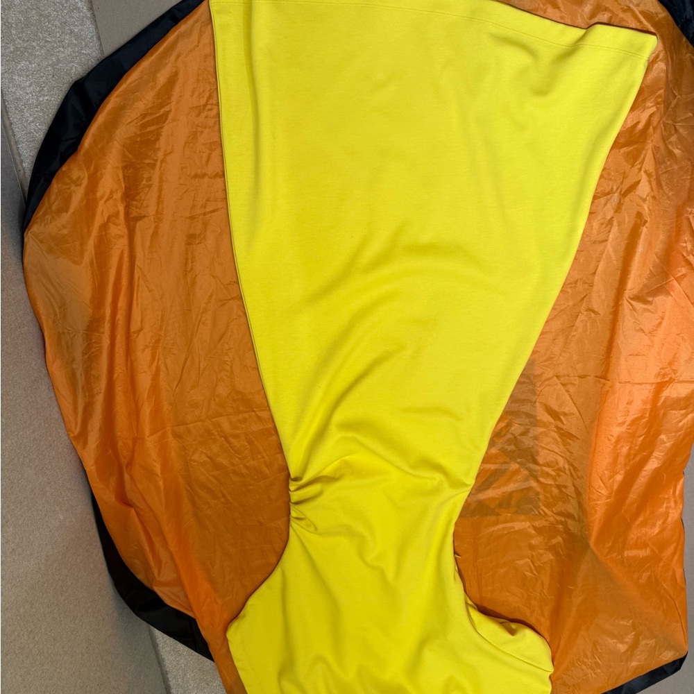 Loewe Yellow Dress asymmetric cotton blend sz 4 - Picture 8 of 16